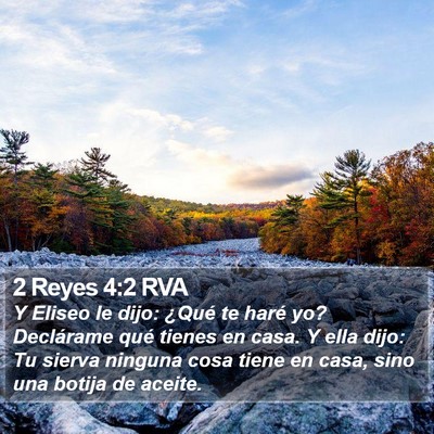 2 Reyes 4:2 RVA Bible Verse Image