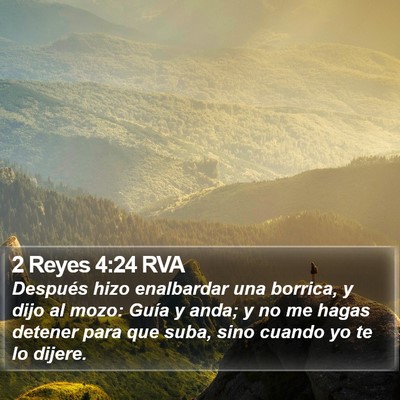 2 Reyes 4:24 RVA Bible Verse Image