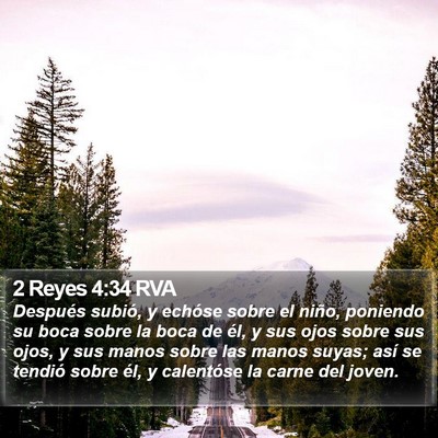 2 Reyes 4:34 RVA Bible Verse Image