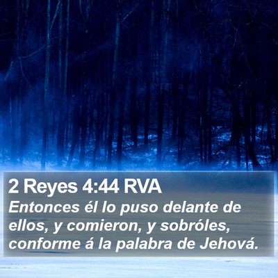2 Reyes 4:44 RVA Bible Verse Image