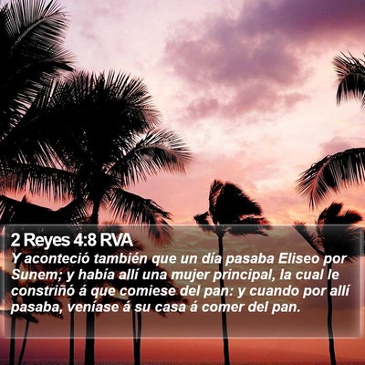2 Reyes 4:8 RVA Bible Verse Image