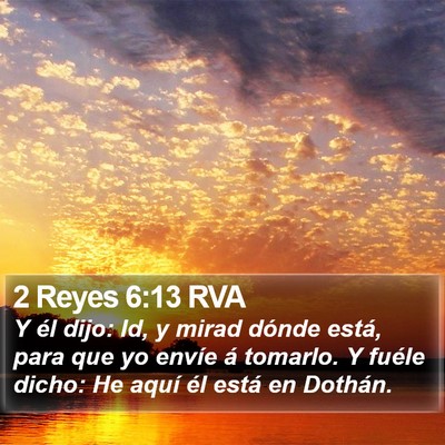 2 Reyes 6:13 RVA Bible Verse Image