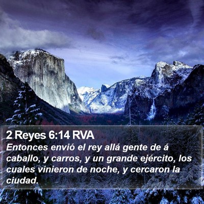 2 Reyes 6:14 RVA Bible Verse Image