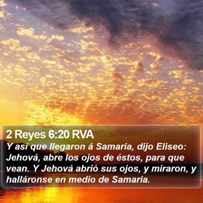 2 Reyes 6:20 RVA Bible Verse Image