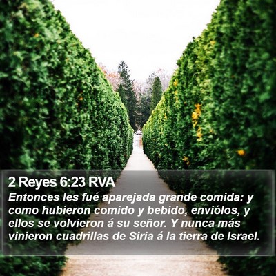 2 Reyes 6:23 RVA Bible Verse Image