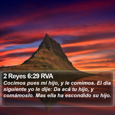 2 Reyes 6:29 RVA Bible Verse Image