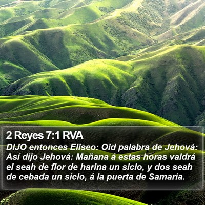 2 Reyes 7:1 RVA Bible Verse Image