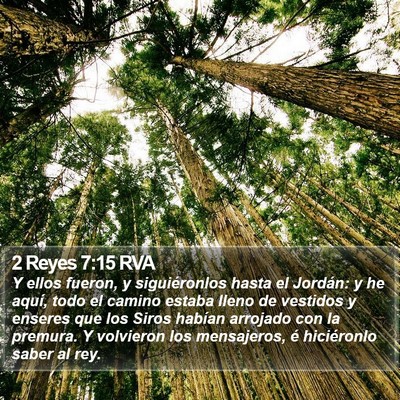2 Reyes 7:15 RVA Bible Verse Image