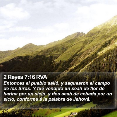 2 Reyes 7:16 RVA Bible Verse Image