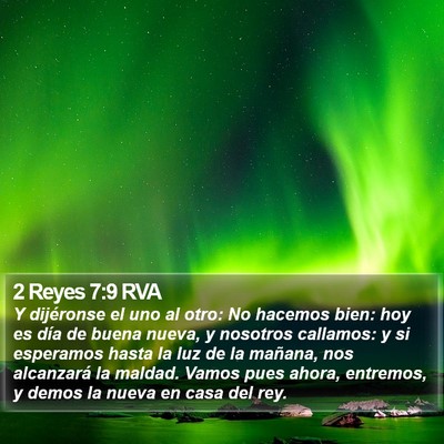 2 Reyes 7:9 RVA Bible Verse Image