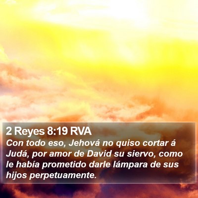 2 Reyes 8:19 RVA Bible Verse Image