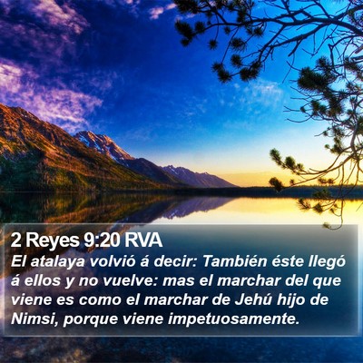 2 Reyes 9:20 RVA Bible Verse Image