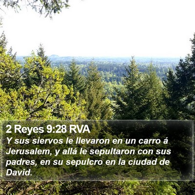 2 Reyes 9:28 RVA Bible Verse Image