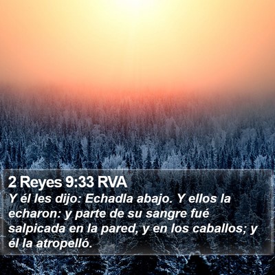 2 Reyes 9:33 RVA Bible Verse Image