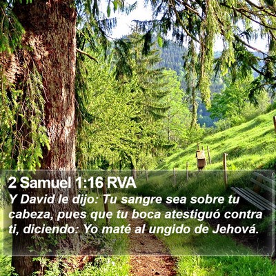 2 Samuel 1:16 RVA Bible Verse Image