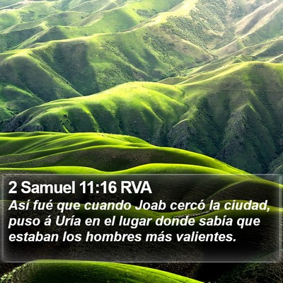 2 Samuel 11:16 RVA Bible Verse Image