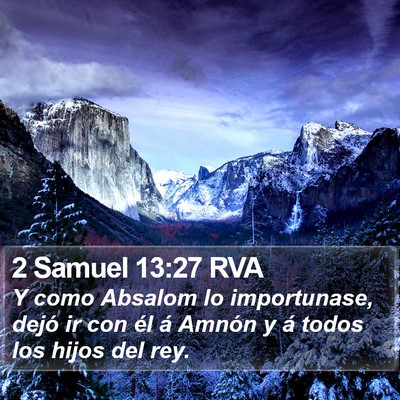 2 Samuel 13:27 RVA Bible Verse Image