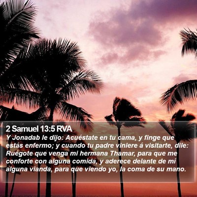 2 Samuel 13:5 RVA Bible Verse Image