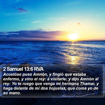 2 Samuel 13:6 RVA Bible Verse Image
