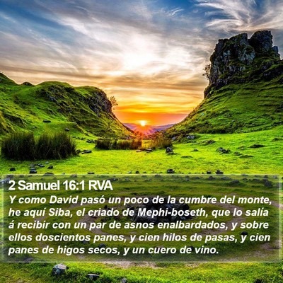 2 Samuel 16:1 RVA Bible Verse Image