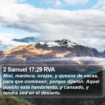 2 Samuel 17:29 RVA Bible Verse Image