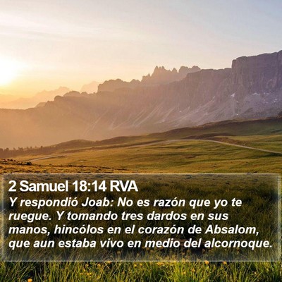 2 Samuel 18:14 RVA Bible Verse Image