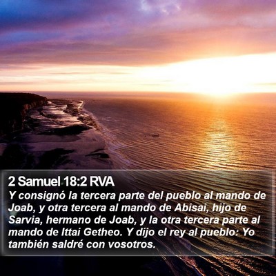 2 Samuel 18:2 RVA Bible Verse Image