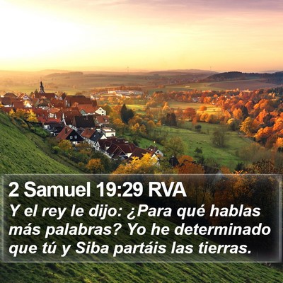 2 Samuel 19:29 RVA Bible Verse Image