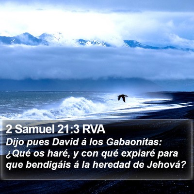 2 Samuel 21:3 RVA Bible Verse Image