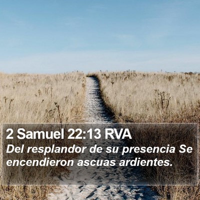 2 Samuel 22:13 RVA Bible Verse Image