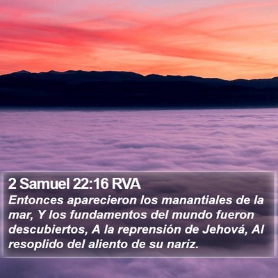 2 Samuel 22:16 RVA Bible Verse Image