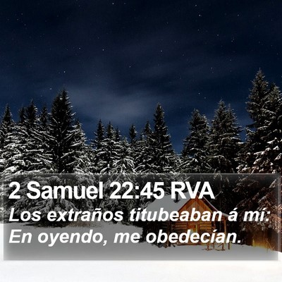 2 Samuel 22:45 RVA Bible Verse Image