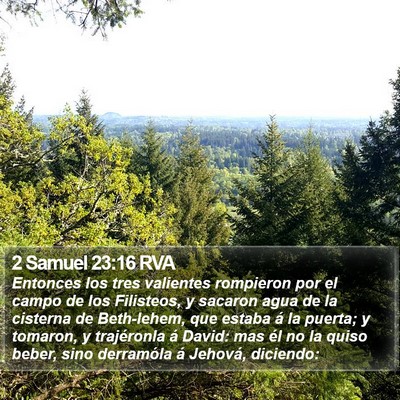 2 Samuel 23:16 RVA Bible Verse Image