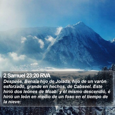 2 Samuel 23:20 RVA Bible Verse Image
