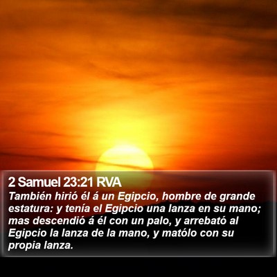 2 Samuel 23:21 RVA Bible Verse Image
