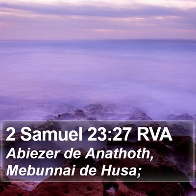 2 Samuel 23:27 RVA Bible Verse Image