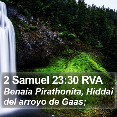 2 Samuel 23:30 RVA Bible Verse Image