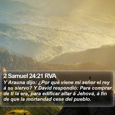 2 Samuel 24:21 RVA Bible Verse Image