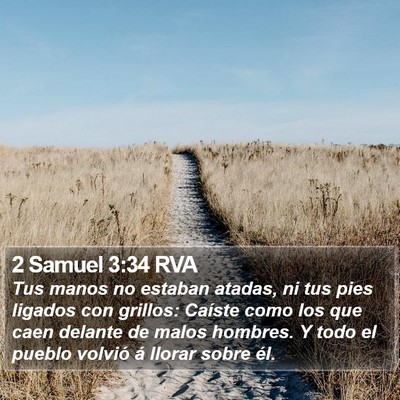 2 Samuel 3:34 RVA Bible Verse Image