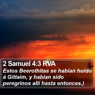 2 Samuel 4:3 RVA Bible Verse Image