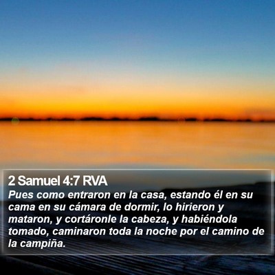 2 Samuel 4:7 RVA Bible Verse Image