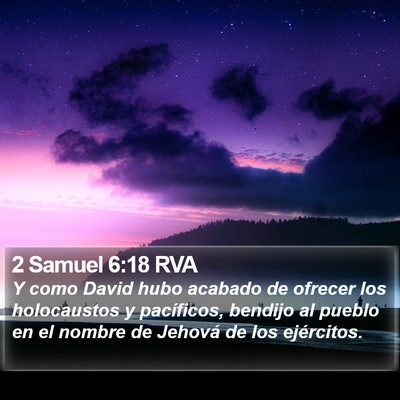 2 Samuel 6:18 RVA Bible Verse Image