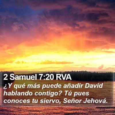 2 Samuel 7:20 RVA Bible Verse Image