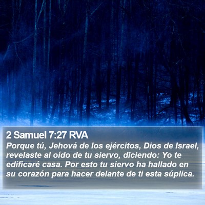 2 Samuel 7:27 RVA Bible Verse Image