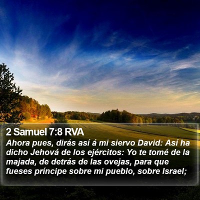 2 Samuel 7:8 RVA Bible Verse Image