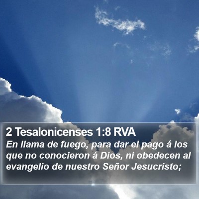 2 Tesalonicenses 1:8 RVA Bible Verse Image