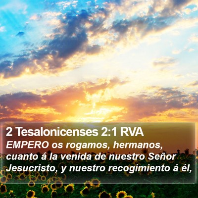 2 Tesalonicenses 2:1 RVA Bible Verse Image