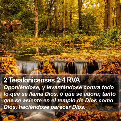 2 Tesalonicenses 2:4 RVA Bible Verse Image