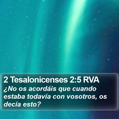 2 Tesalonicenses 2:5 RVA Bible Verse Image