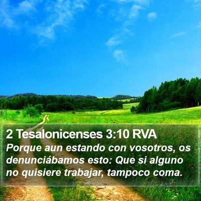 2 Tesalonicenses 3:10 RVA Bible Verse Image